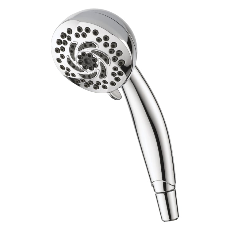 DELTA® 59436-PK Premium Hand Shower, 3-5/8 in Dia 5 Shower Head, 2 gpm Flow Rate, 1/2 in IPS Connection, Polished Chrome, Import