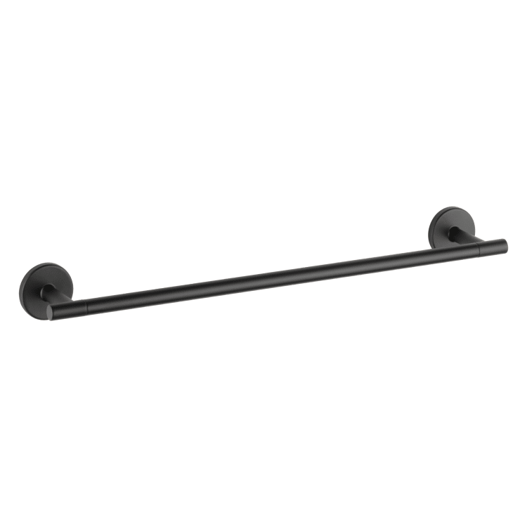 DELTA® 75918-BL Trinsic® Towel Bar, 18 in L Bar, 3-5/16 in OAD x 1-1/8 in OAH, Brass, Matte Black, Import