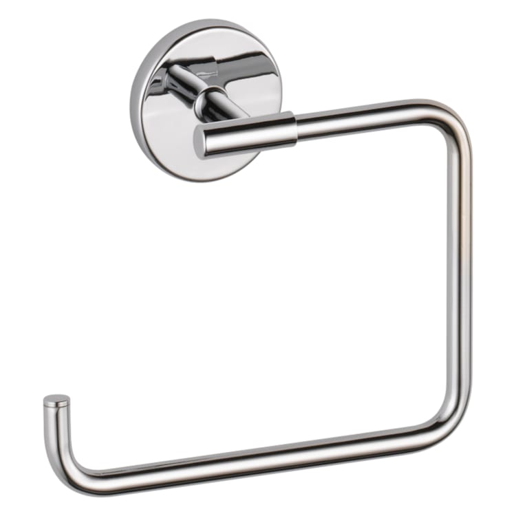 DELTA® 759460 Trinsic® Towel Ring, 6-13/32 in L Bar, 2 in OAD x 5-11/16 in OAH, Polished Chrome, Import