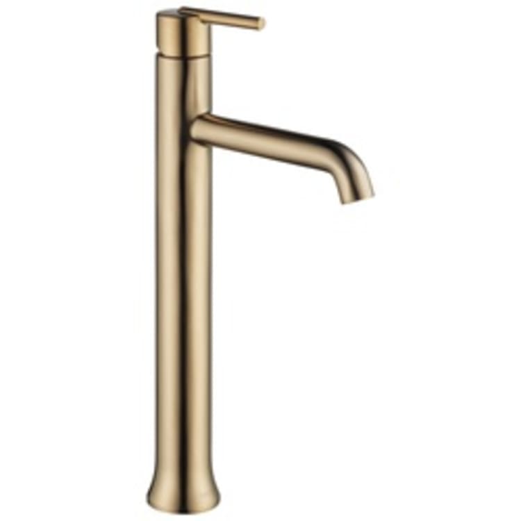 DELTA® 759-CZ-DST Trinsic® Vessel Lavatory Faucet Without Drain, 1.2 gpm, 9-5/16 in H Spout, 1 Handle, Champagne Bronze, Domestic, Commercial