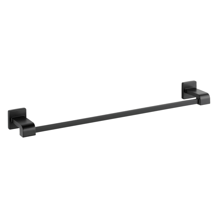 DELTA® 77524-BL Ara® Towel Bar, 24 in L Bar, 3-1/2 in OAD x 2-1/8 in OAH, Brass, Matte Black, Import