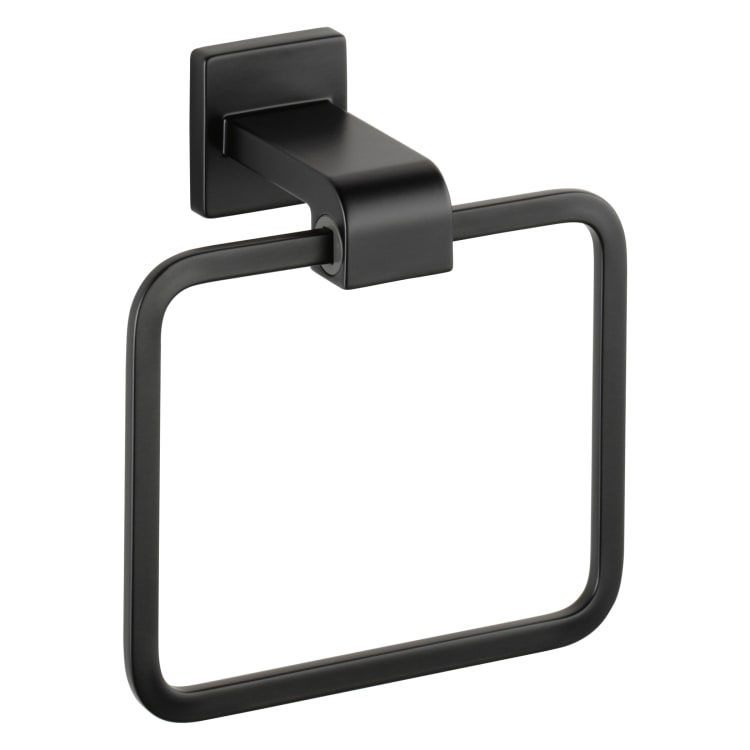 DELTA® 77546-BL Ara® Towel Ring, 3/8 x 1/4 in Ring, 3-1/2 in OAD x 7-1/4 in OAH, Zinc, Matte Black, Import