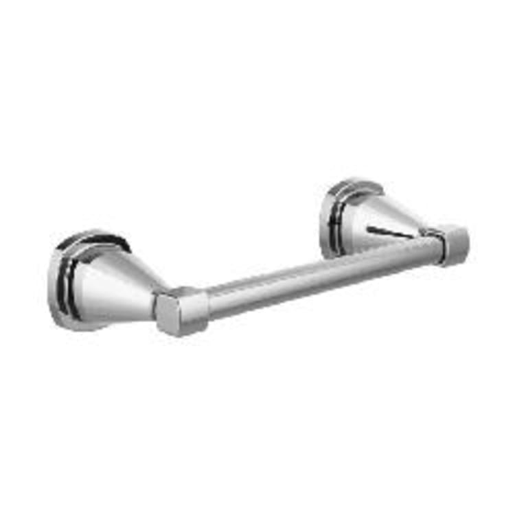 DELTA® 77608 Mini Towel Bar, Stryke™, 8 in L Bar, 3-3/8 in OAD x 2-1/8 in OAH, Zinc, Polished Chrome, Import