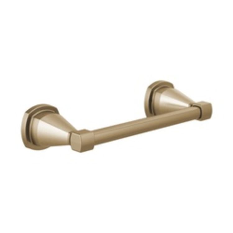 DELTA® 77608-CZ Mini Towel Bar, Stryke™, 8 in L Bar, 3-3/8 in OAD x 2-1/8 in OAH, Zinc, Brilliance® Champagne Bronze, Import