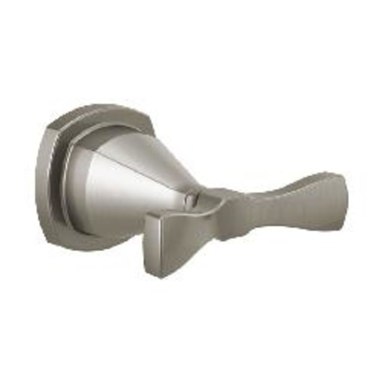 DELTA® 77638-SS Robe Hook, Stryke™, 2 Hooks, 3-1/2 in OAW x 3-3/8 in OAD x 2-1/8 in OAH, Zinc, Import