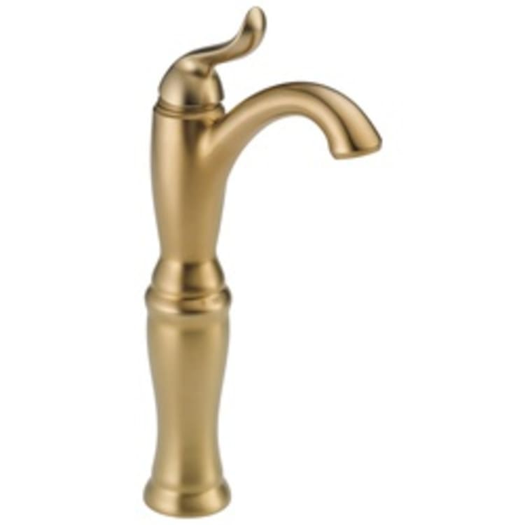 DELTA® 794-CZ-DST Linden™ Vessel Lavatory Faucet Without Drain, 1.2 gpm, 9-3/4 in H Spout, 1 Handle, 1 Faucet Hole, Champagne Bronze, Commercial