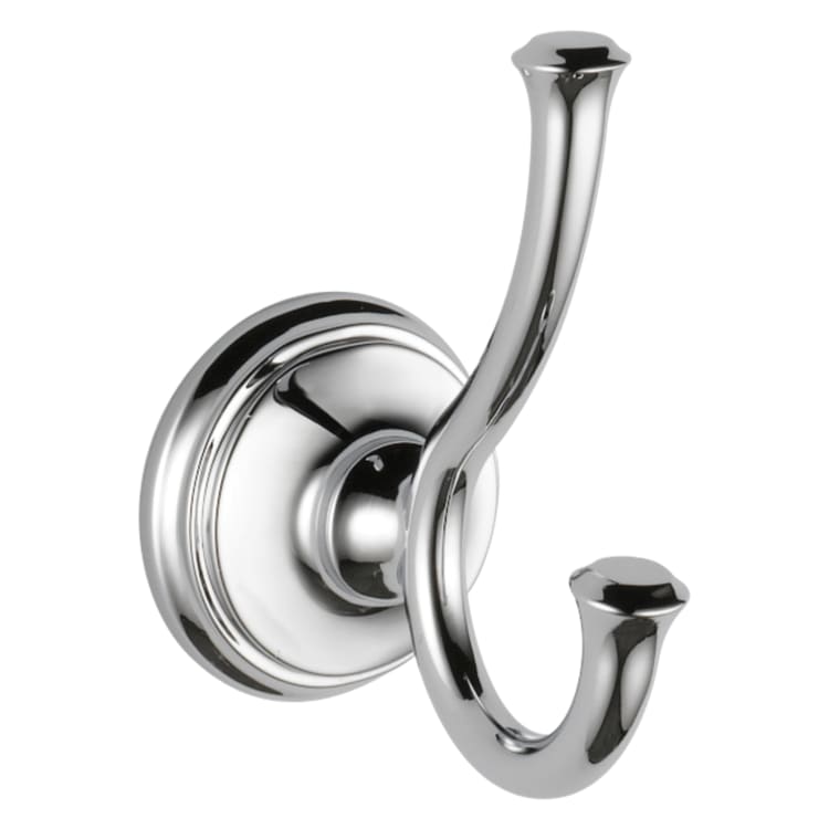 DELTA® 79735 Cassidy™ Robe Hook, 2 Hooks, 2-1/2 in OAW x 3-7/8 in OAD x 4-5/8 in OAH, Brass, Import
