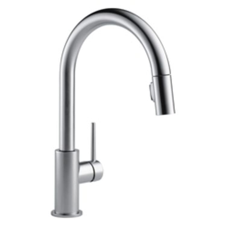 DELTA® 9159-AR-DST Trinsic® Kitchen Faucet, 1.8 gpm, 1/3 Faucet Holes, Arctic™ Stainless Steel, 1 Handle, Domestic, Commercial