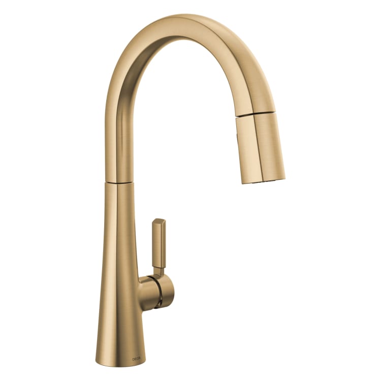 DELTA® 9191-CZ-PR-DST Monrovia™ Pull-Down Kitchen Faucet With Diamond Seal®, Touch-Clean® and MagnaTite™ Technology, 1.8 gpm Flow Rate, Champagne Bronze, 1 Handles, 1 Faucet Holes, Import, Commercial/Residential