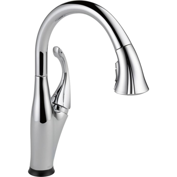DELTA® 9192T-DST Addison™ Kitchen Faucet, 1.5 gpm Flow Rate, Polished Chrome, 1 Handles, 1 Faucet Holes, Function: Traditional, Domestic, Commercial