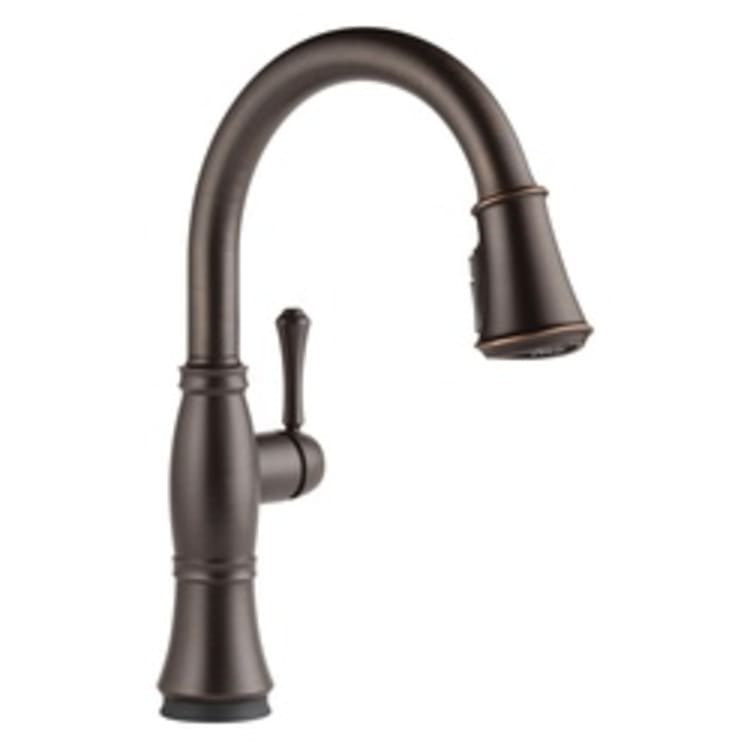 DELTA® 9197T-RB-DST Cassidy™ Kitchen Faucet, 1.8 gpm, 8 in Center, Venetian Bronze, 1 Handle, (6) AA Battery, Domestic, Commercial