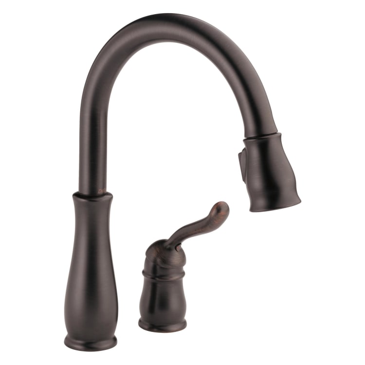 DELTA® 978-RB-DST Leland® Pull-Down Kitchen Faucet, 1.8 gpm Flow Rate, Venetian Bronze, 1 Handles, 2 Faucet Holes, Function: Traditional, Domestic