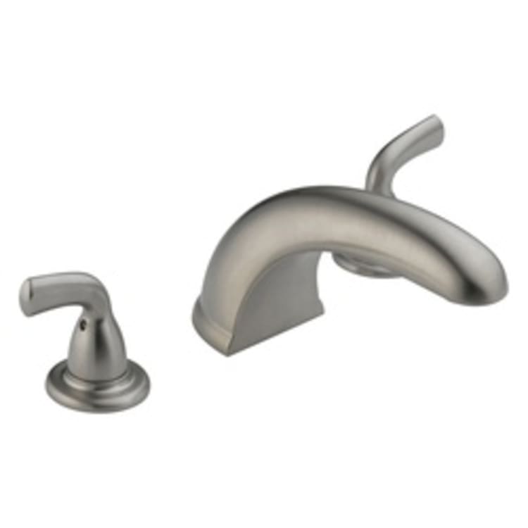 DELTA® BT2710-SS Foundations® Roman Tub Trim, 18 gpm, 8 to 16 in Center, Stainless Steel, 2 Handles, Hand Shower Yes/No: No