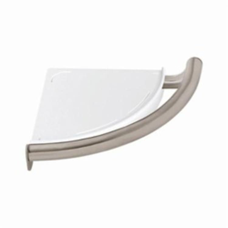 DELTA® 41516-SS Contemporary Corner Shelf, 9-1/8 in OAL x 2-3/16 in OAH, Stainless Steel, Import