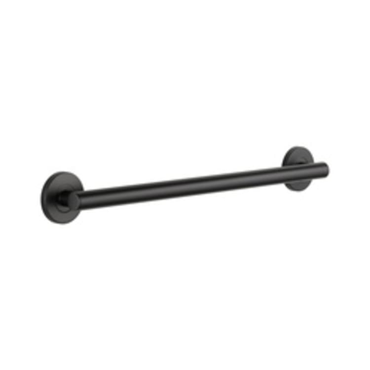 DELTA® 41824-BL Contemporary Round Decorative Grab Bar, 24 in L x 2-3/4 in W x 3-1/2 in H, Brass, Matte Black, Import