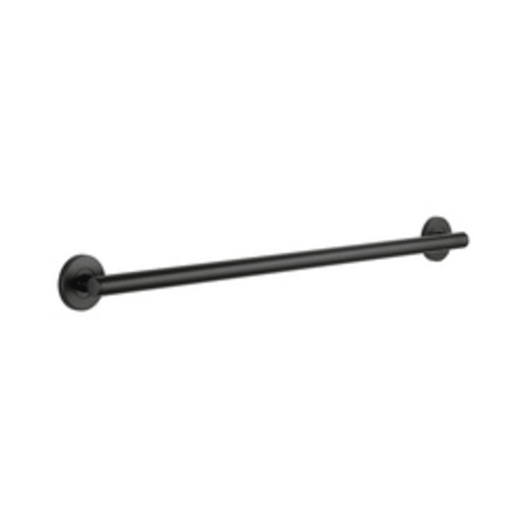 DELTA® 41836-BL Contemporary Round Decorative Grab Bar, 36 in L x 2-3/4 in W x 3-1/2 in H, Stainless Steel, Matte Black, Import