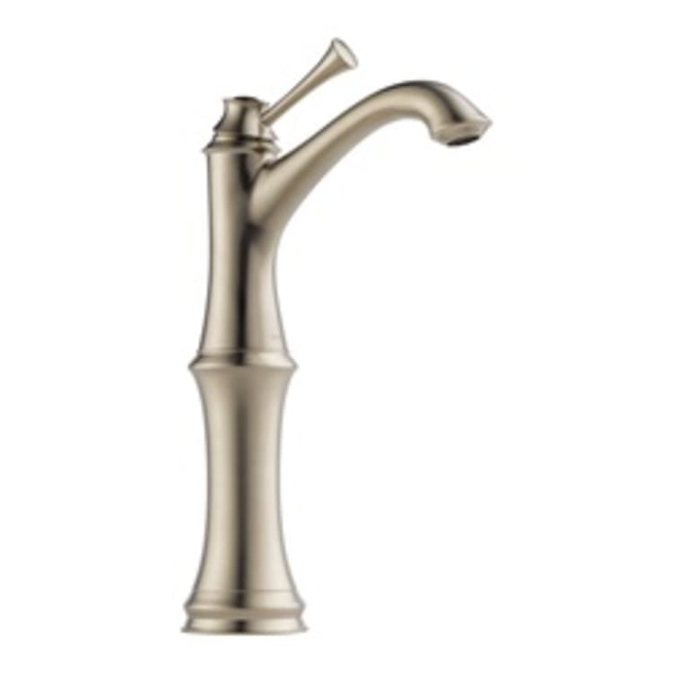 Brizo® 65105LF-BN Baliza® Vessel Lavatory Faucet, 1.5 gpm, 9-45/64 in H Spout, 1 Handle, Grid Strainer Drain, Brushed Nickel, Import, Commercial