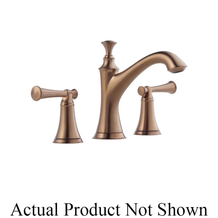 Brizo® 65305LF-BZLHP-ECO Baliza® Widespread Lavatory Faucet, Commercial, 1.2 gpm Flow Rate, 4-5/16 in H Spout, 6 to 16 in Center, Brilliance® Brushed Bronze, Pop-Up Drain, Import