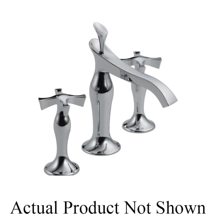 Brizo® 65390LF-PCLHP-ECO RSVP® Widespread Lavatory Faucet, Commercial, 1.2 gpm Flow Rate, 3-13/16 in H Spout, 16 in Center, Polished Chrome, Pop-Up Drain, Domestic