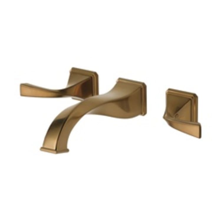 Brizo® 65830LF-BZ-ECO Lavatory Faucet With Overflow, Virage®, 1.2 gpm, 8 in Center, Brilliance® Brushed Bronze, 2 Handles, Grid Strainer Drain, Function: Traditional, Commercial