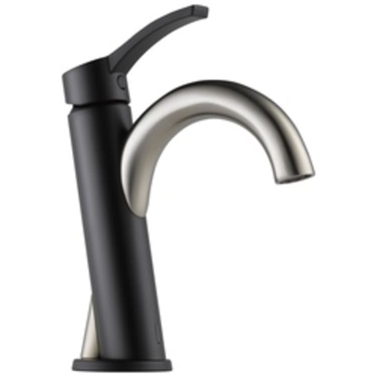 Brizo® 65975LF-BNBL Lavatory Faucet, Odin™, 1.5 gpm Flow Rate, 4-3/4 in H Spout, 1 Handles, 1 Faucet Holes, Matte Black/Brushed Nickel, Function: Traditional