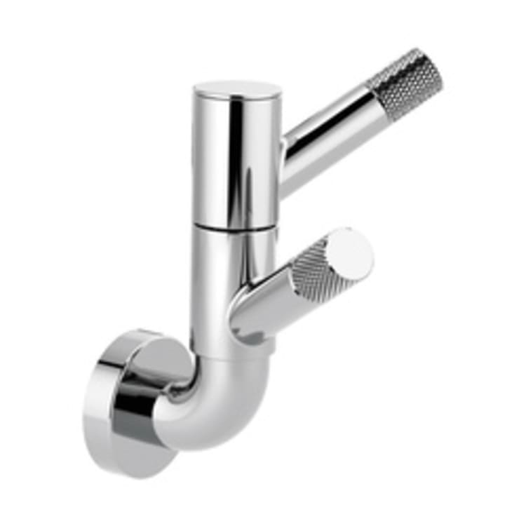 Brizo® 693537-PC Litze™ Rotating Robe Hook With Knurling, 2 Hooks, 4-7/8 in OAH, Import