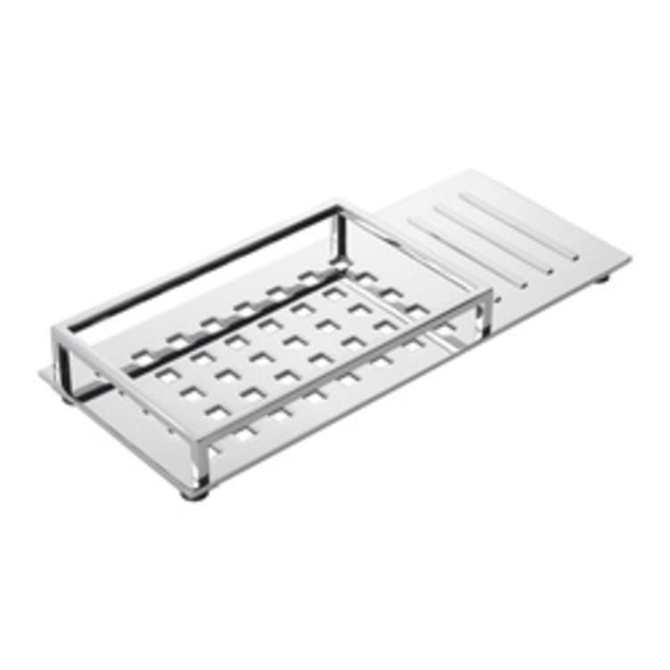 DELTA® 77612 Vero® Vanity Tray, 12 in W x 1-5/8 in H, Chrome Plated, Import