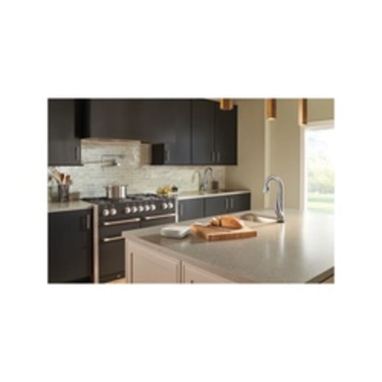 DELTA® 9181T-AR-DST Esque™ Pull-Down Kitchen Faucet, 1.8 gpm Flow Rate, Arctic™ Stainless Steel, 1 Handles, 1 Faucet Holes, Function: Traditional, Domestic