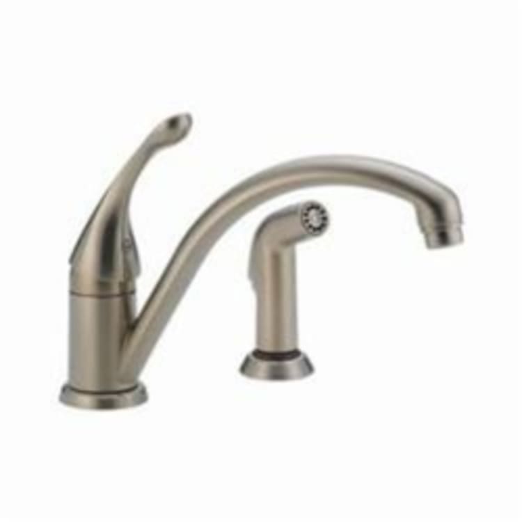 DELTA® 441-SS-DST Collins™ Kitchen Faucet, 1.8 gpm, 1 Handle, Stainless Steel, Domestic