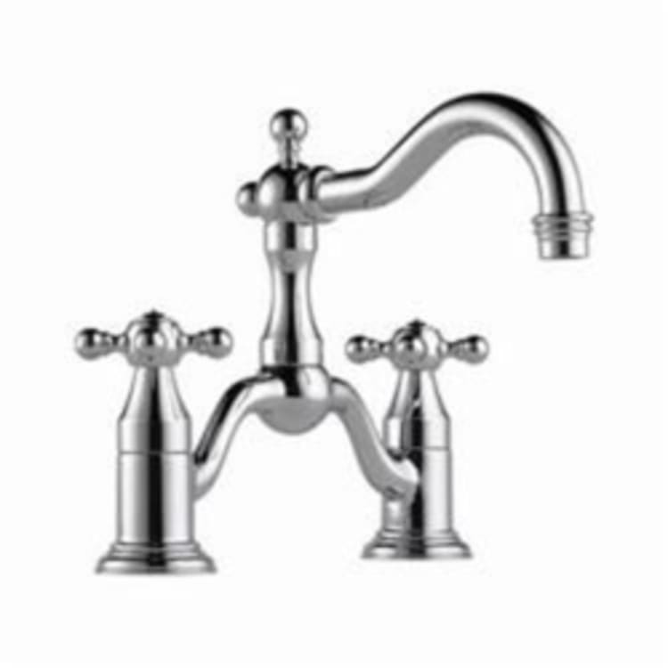 Brizo® 65538LF-PC Tresa® Widespread Bridge Lavatory Faucet, 1.5 gpm, 5-1/2 in H Spout, 8 in Center, 2 Handles, Pop-Up Drain, Chrome Plated, Domestic, Commercial