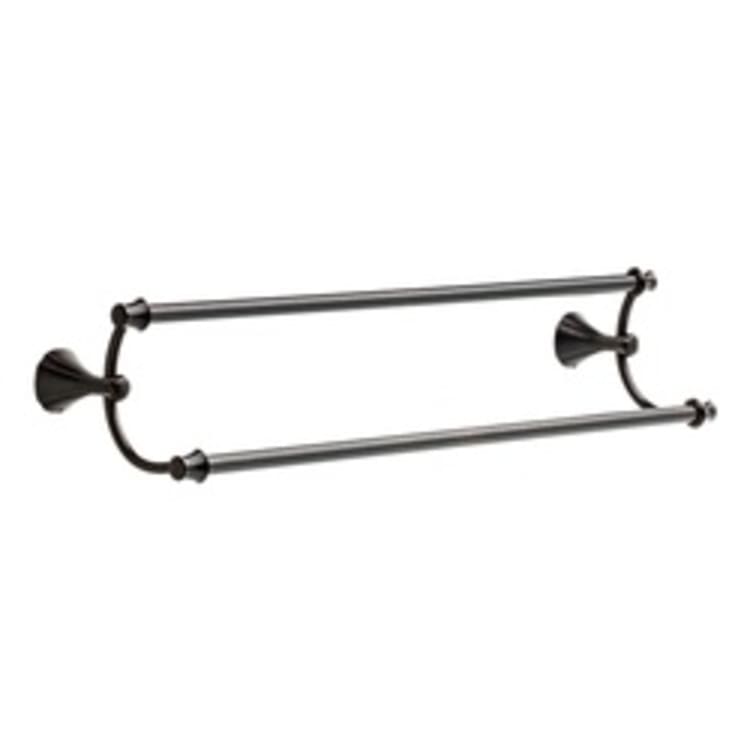 DELTA® 79225-RB Addison™ Double Towel Bar, 24 in L Bar, 6-1/4 in OAD x 5-5/32 in OAH, Brass, Venetian Bronze, Import
