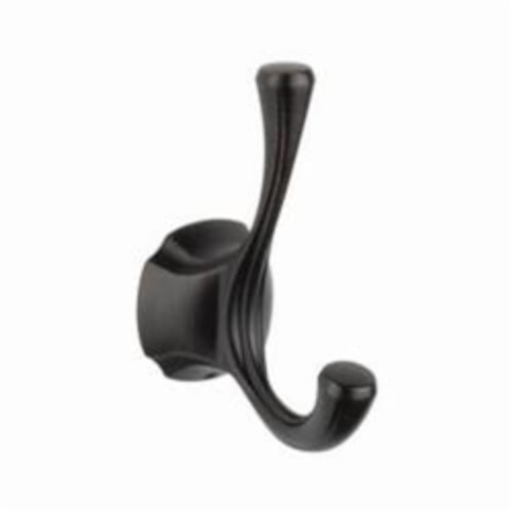 DELTA® 79235-RB Addison™ Robe Hook, 2 Hooks, 2 in OAW x 3-3/8 in OAD x 4-1/2 in OAH, Import