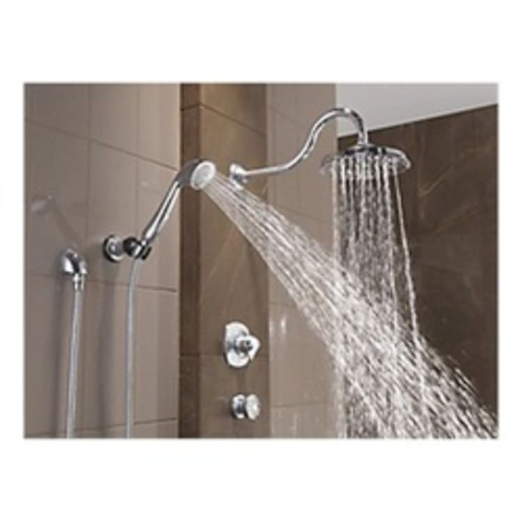 DELTA® RP61274 Addison™ Raincan Shower Head, 2.5 gpm, 1 Spray, Wall Mount, 8-3/16 x 2-3/4 in Head, Domestic