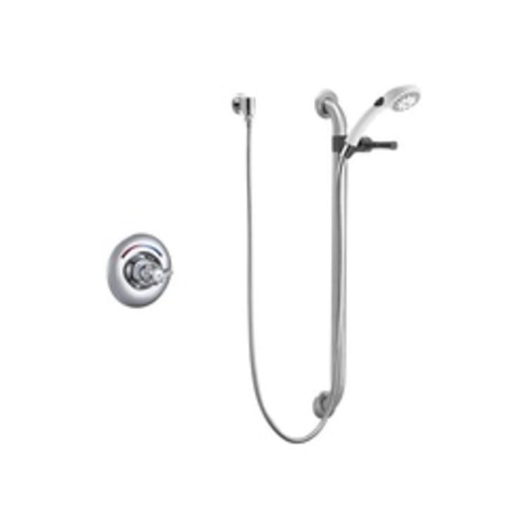 DELTA® T13H153-25 Universal Shower Valve Trim, MultiChoice®, 1.5 gpm, Polished Chrome, With Slide Bar Yes/No: Yes