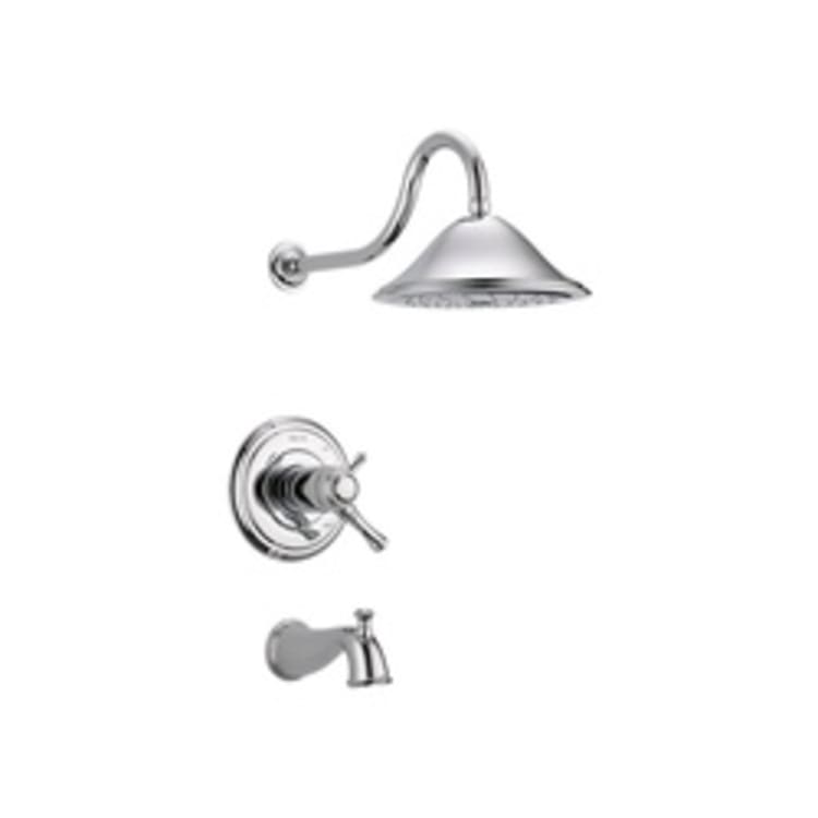 DELTA® T17T497 TempAssure® 17T Tub and Shower Trim, 2.5 gpm Shower, Hand Shower Yes/No: No, Chrome Plated