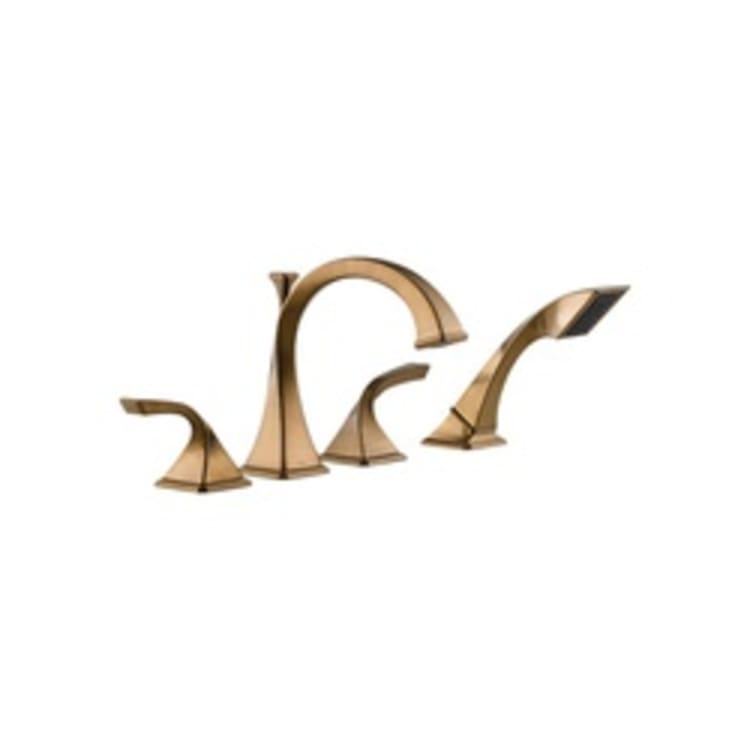 Brizo® T67430-BZ Roman Tub Trim, Virage®, 18.5 gpm Flow Rate, 10 to 16 in Center, Brushed Bronze, 2 Handles, Function: Traditional, Import