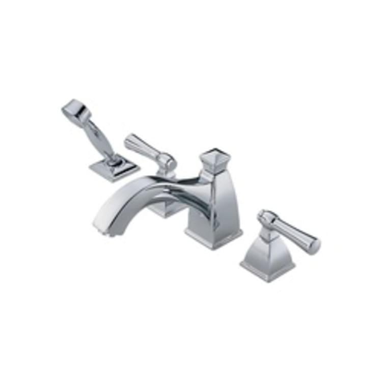 Brizo® T67740-PC Roman Tub Trim, Vesi®, 18.5 gpm Flow Rate, 11 to 16 in Center, Polished Chrome, 2 Handles, Function: Traditional, Domestic