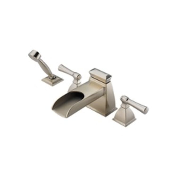 Brizo® T67745-BN Roman Tub Trim, Vesi®, 13 to 16 in Center, Brushed Nickel, 2 Handles, Function: Traditional, Domestic