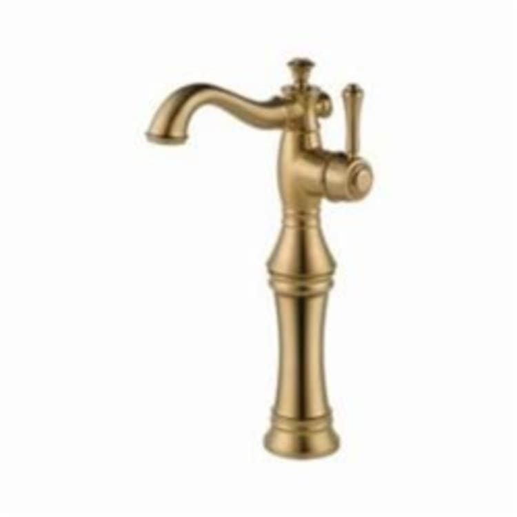 DELTA® 797LF-CZ Cassidy™ Vessel Lavatory Faucet Without Drain, 1.2 gpm, 9-31/32 in H Spout, 1 Handle, 1 Faucet Hole, Champagne Bronze, Commercial