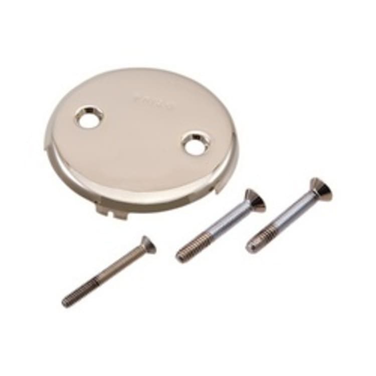 DELTA® RP43153PN Toe Operated Overflow Plate With Screw, Brilliance® Polished Nickel, Domestic