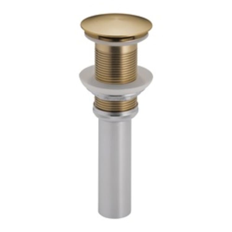 Brizo® RP72413GL Pushbutton Pop-Up Drain Assembly Without Overflow, 2-3/4 in, 2-1/2 in Grid, Brass Drain, Luxe Gold, Import