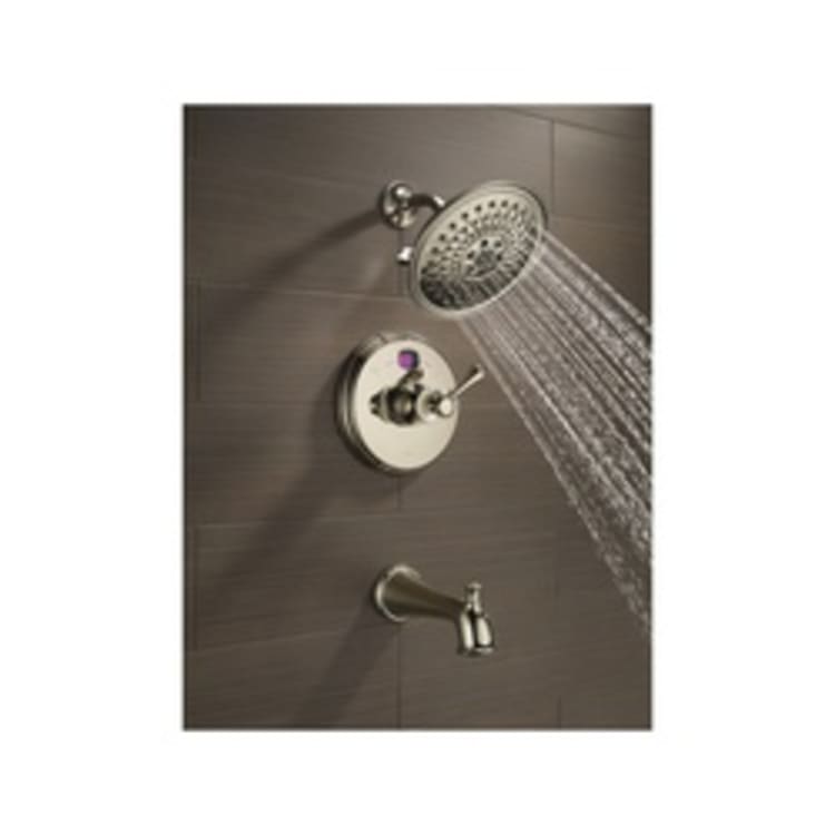 DELTA® T14400-PNT2O Monitor® 14 Traditional Tub and Shower Faucet Trim, 2 gpm Shower, Brilliance® Polished Nickel