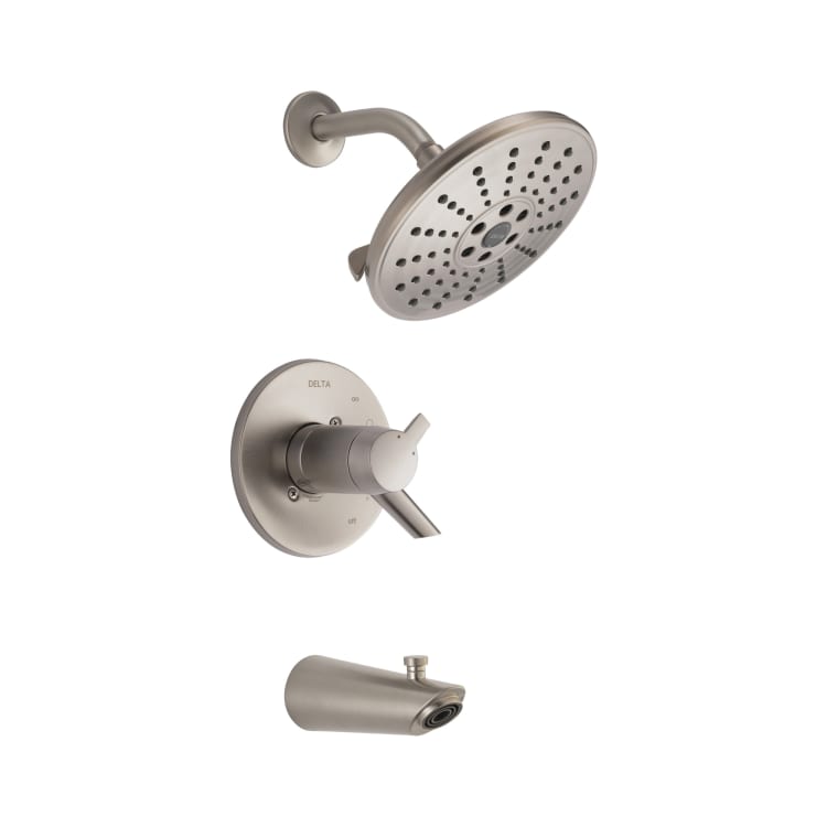 DELTA® T17T461-SSH2O TempAssure® 17T Tub and Shower Trim, 1.75 gpm Shower, Brilliance® Stainless Steel