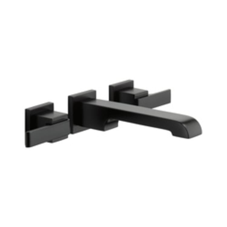 DELTA® T3567LF-BLWL Ara® Lavatory Faucet Trim Without Pop-Up Drain, 1.2 gpm, 8 in Center, 2 Handles, Matte Black, Import