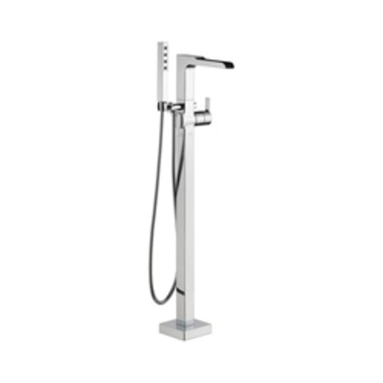 DELTA® T4768-FL Ara® Tub Filler, 2 gpm, Chrome Plated, 1 Handles, Hand Shower Yes/No: Yes, Domestic, Commercial