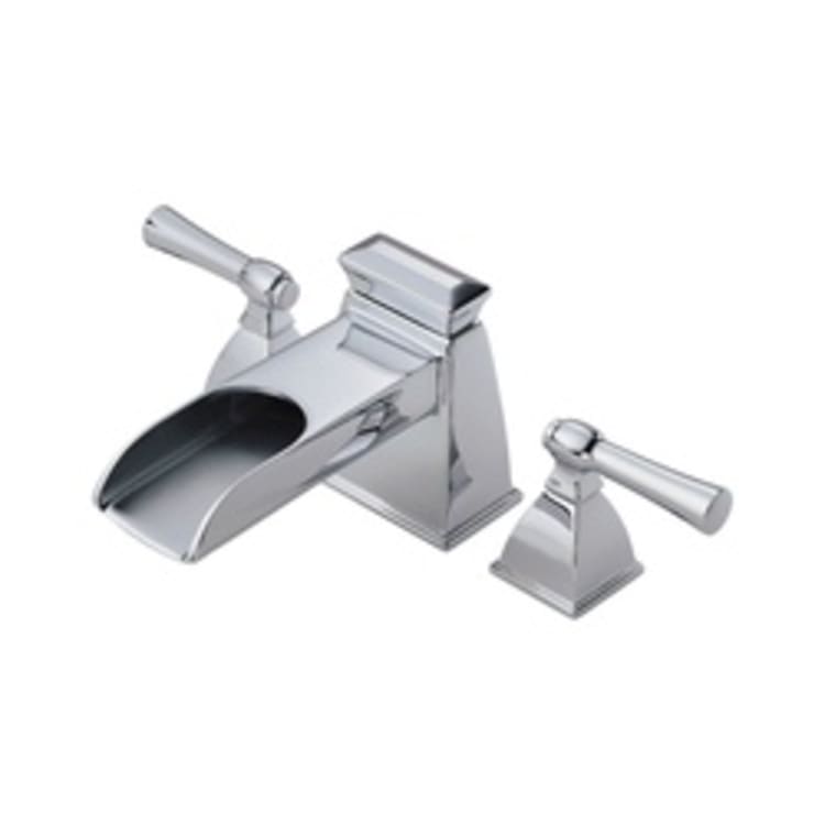 Brizo® T6745-PC Roman Tub Trim, Vesi®, 18.5 gpm Flow Rate, 13 to 16 in Center, Polished Chrome, 2 Handles, Function: Traditional, Domestic