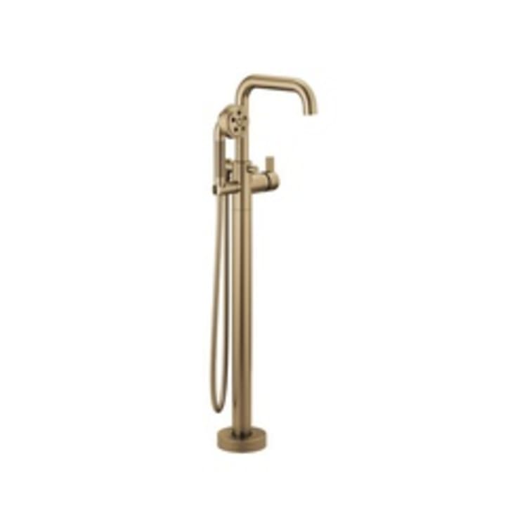 Brizo® T70135-GLLHP Free Standing Tub Filler, Litze™, 2 gpm, Luxe Gold, Hand Shower Yes/No: Yes, Domestic