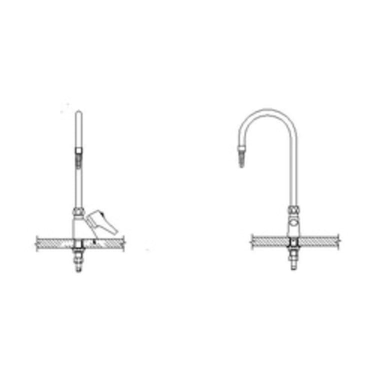 DELTA® W6600-C Single Water Faucet, 4 gpm, 1 Handle, Chrome Plated, Import, Commercial