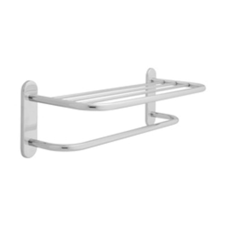 DELTA® 43024 Towel Shelf, 26-1/8 in OAD x 8-1/2 in OAH, Brass, Import