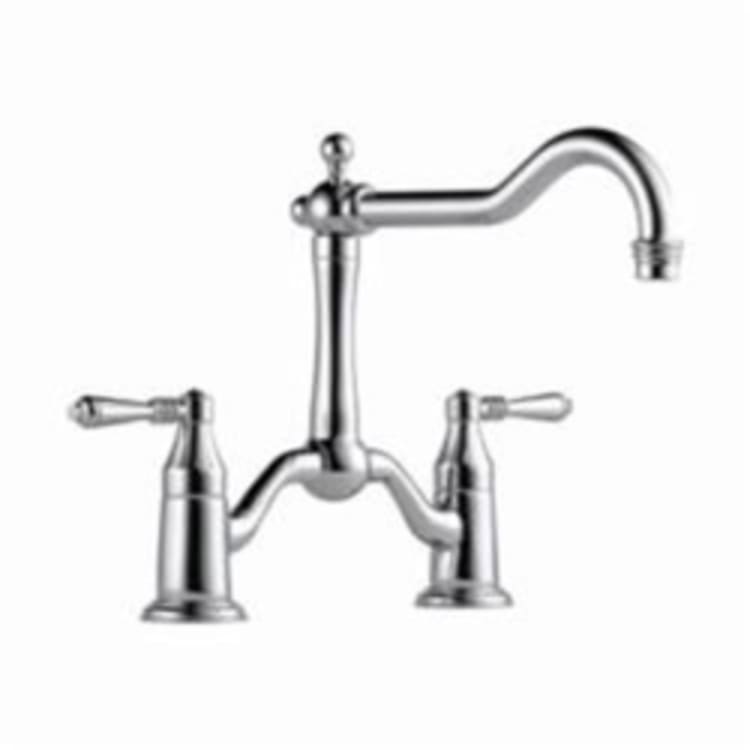 Brizo® 62436LF-PC Tresa® Widespread Bridge Kitchen Faucet, 1.8 gpm, 8 in Center, Chrome Plated, 2 Handles, Domestic